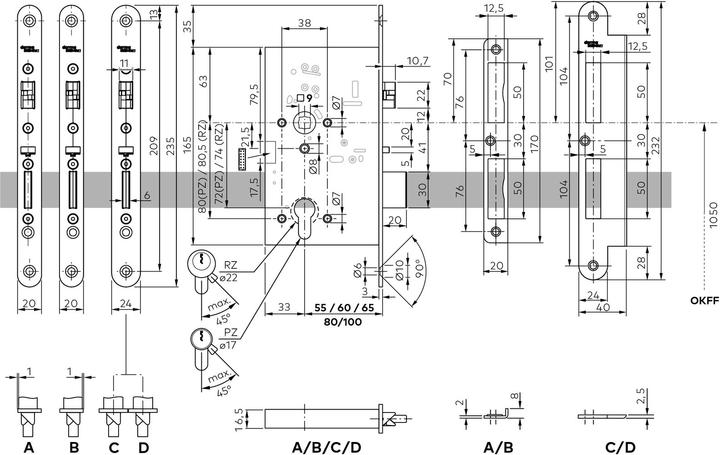 Immagine prodotto Dormakaba serratura SVP 2367/68DCWRZ74/6