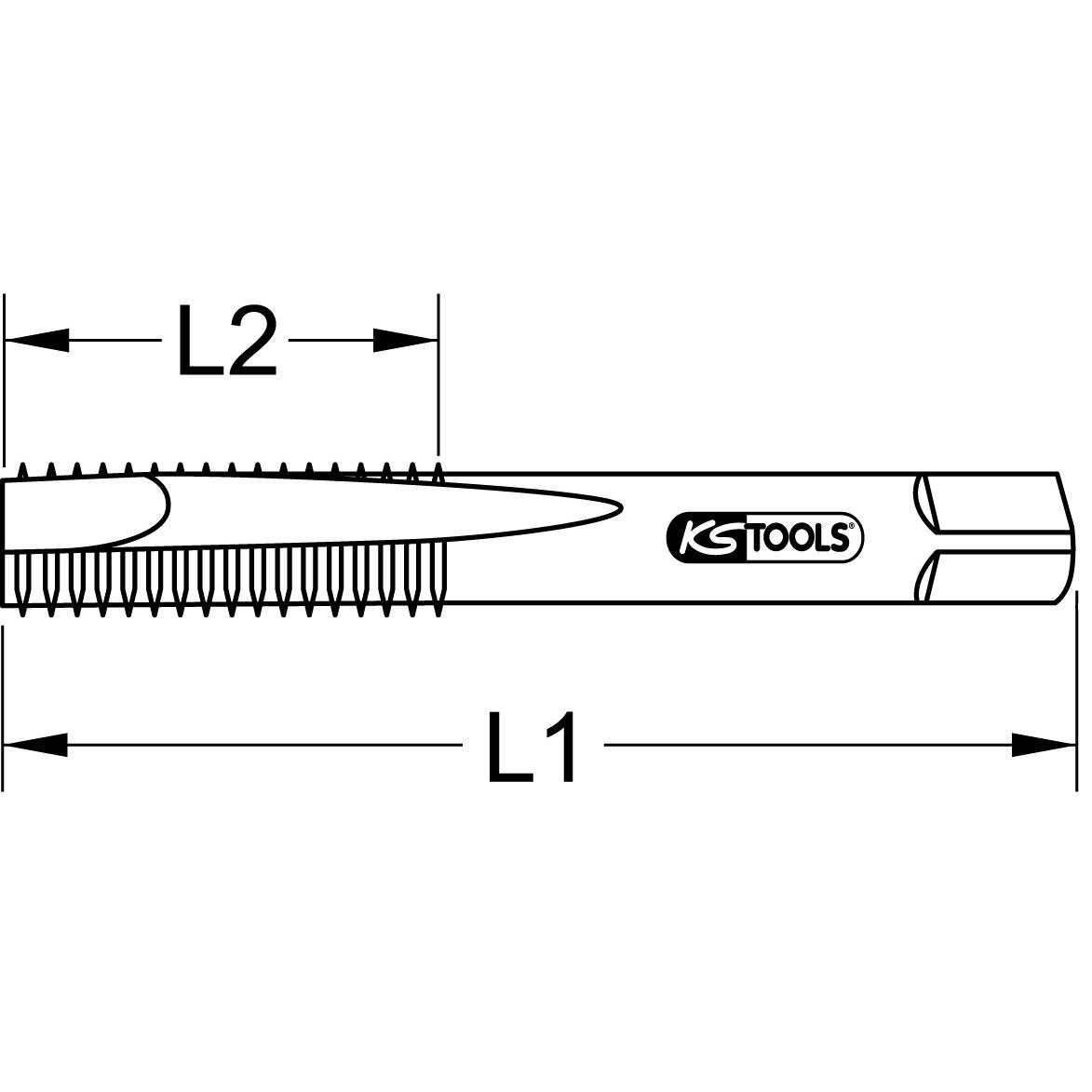 Thumbnail - KS Tools, Gewindeschneider + Gewindebohrer, HSS Handgewindebohrer-Satz MF