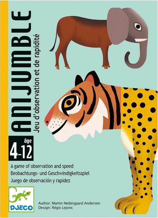 Actual product image Djeco Card game Anijumble (mult) (Czech, Dutch, English, French, German, Italian, Polish, Portuguese, Russian, Spanish)