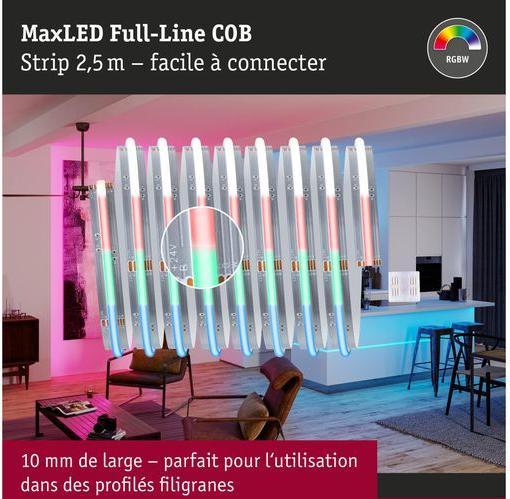 Produktbild Paulmann MaxLED 500 Stripe Set (Blau, Grün, RGBW, Rot, Weiss, 250 cm, Indoor)