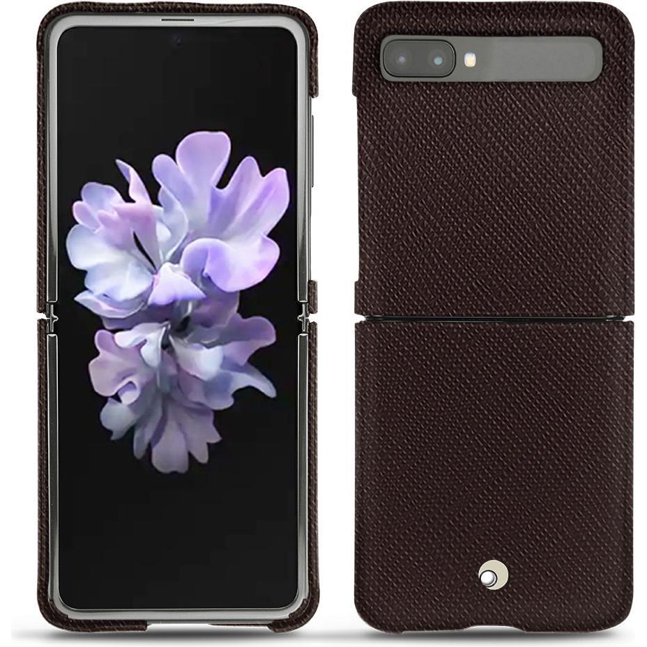 Noreve Lederschutzhülle (Samsung Galaxy Z Flip), Smartphone Hülle, Braun