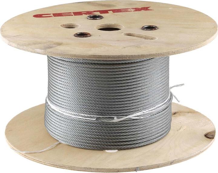 Produktbild RS PRO Drahtseil galvanisiert 4mm (75 m)