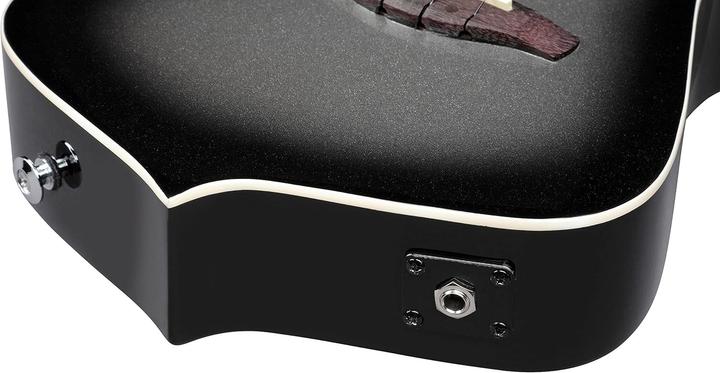 Actual product image Ibanez UICT100 Metallic Gray Sunburst High Gloss electric-acoustic tenor ukelele met gigbag (Tenor)