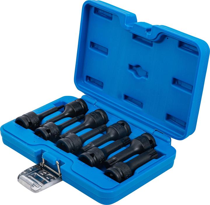 Actual product image BGS Impact Bit Socket Set 12.5 mm (1/2") Drive Spline (for XZN) M4 - M16 9 pcs. (Internal multi-tooth M4 - M16)