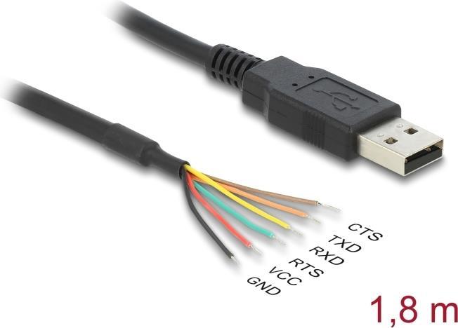 Actual product image Delock USB 2.0 zu Seriell UART LVTTL Kon (1.80 m)