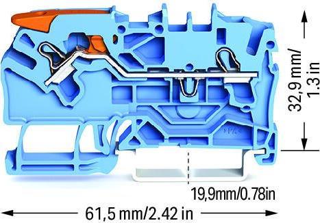 Actual product image Wago Feed-through terminal block 5.20 mm Push-