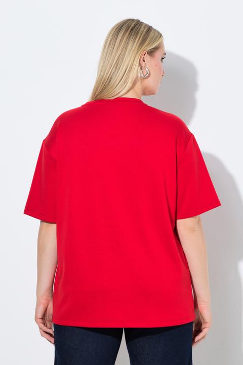 Produktbild Ulla Popken Sweatshirt, Ziersteine, Rundhals, Halbarm, Modalmix (62)