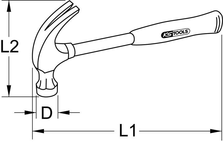 Image du produit KS Tools marteau à griffes (850 g)
