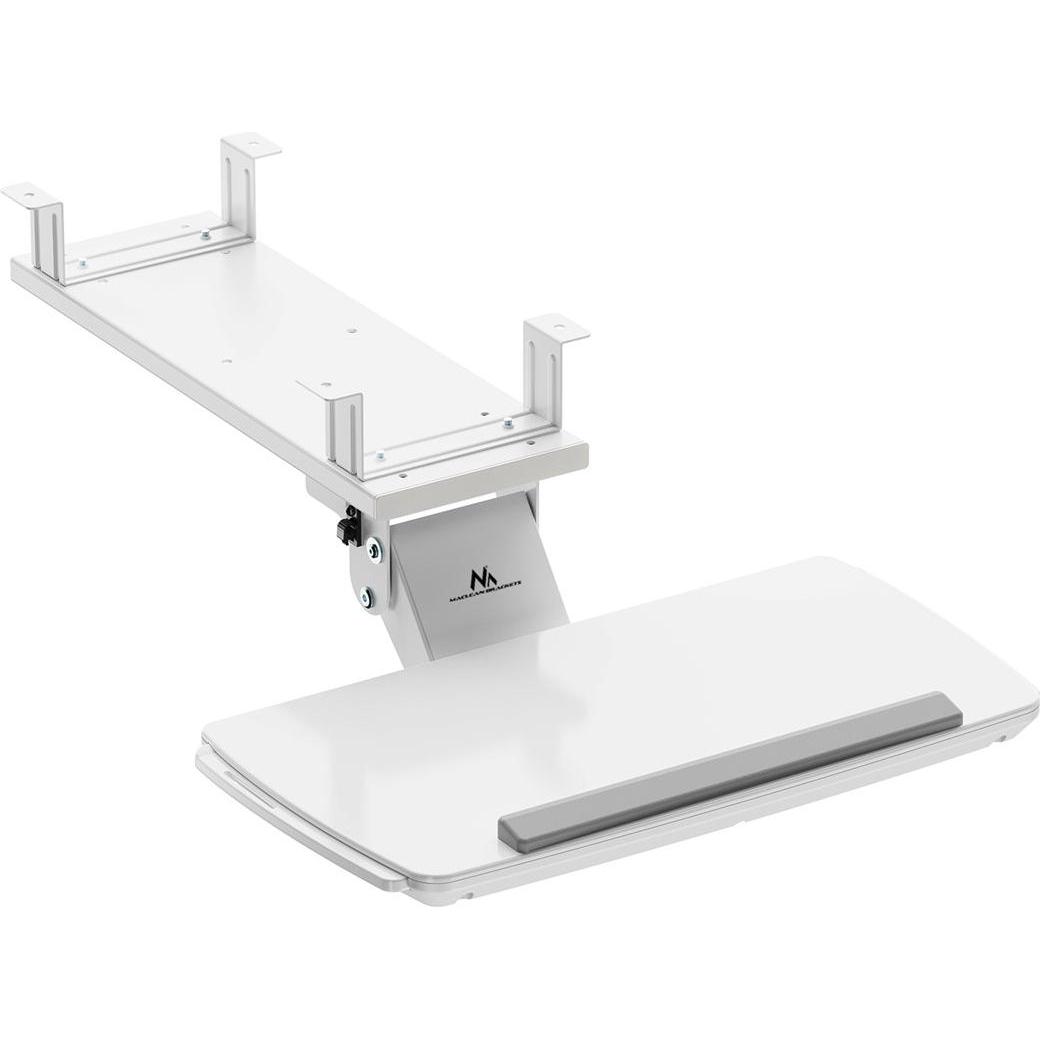 Maclean Untertisch-Tastaturhalter verstellbar max. 5kg Weiss MC-156 W (MC-156 W)