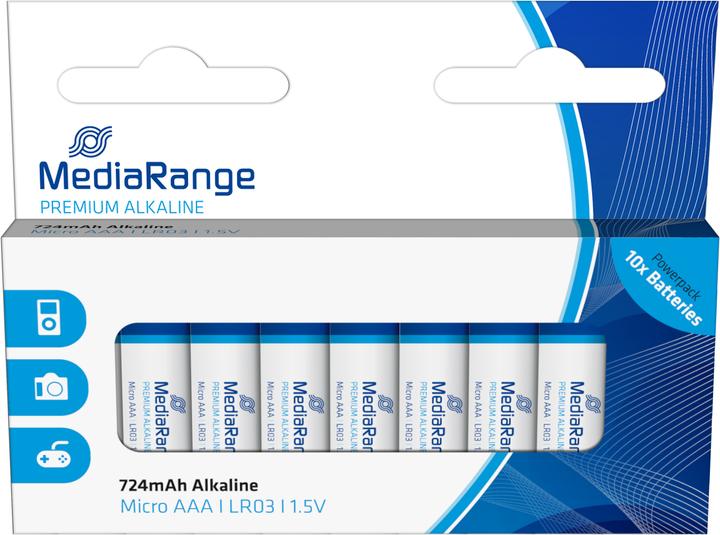 Produktbild MediaRange Premium Alkaline (10 Stk., AAA, 724 mAh)