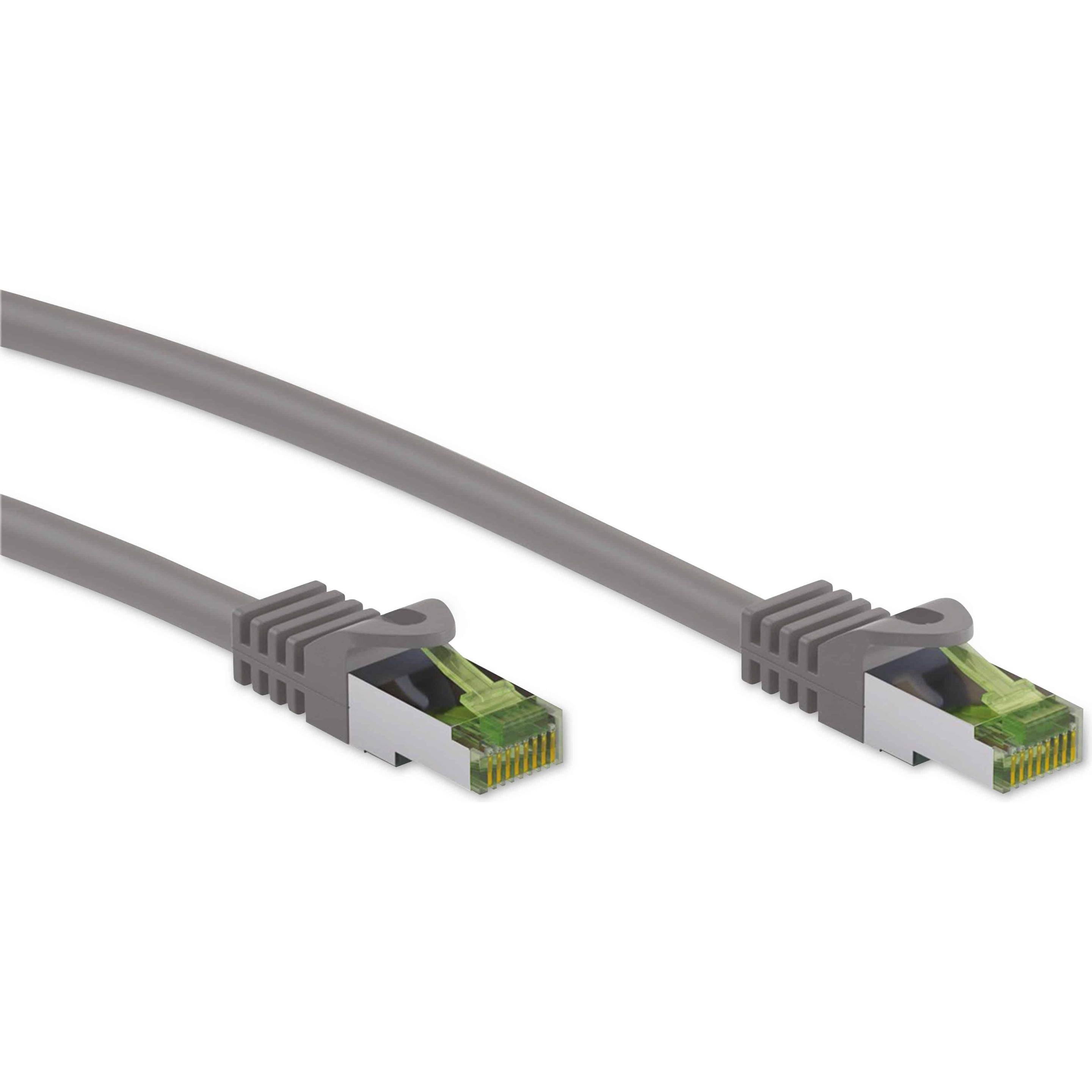 Goobay RJ45 Patchkabel mit CAT 8.1 S/FTP Rohkabel, Grau (S/FTP, CAT8.1, 10 m), Netzwerkkabel