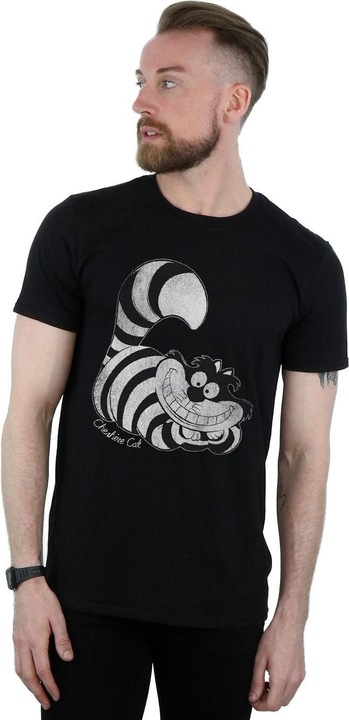 Actual product image Disney Mens Alice in Wonderland Mono Cheshire Cat T-Shirt (XL)