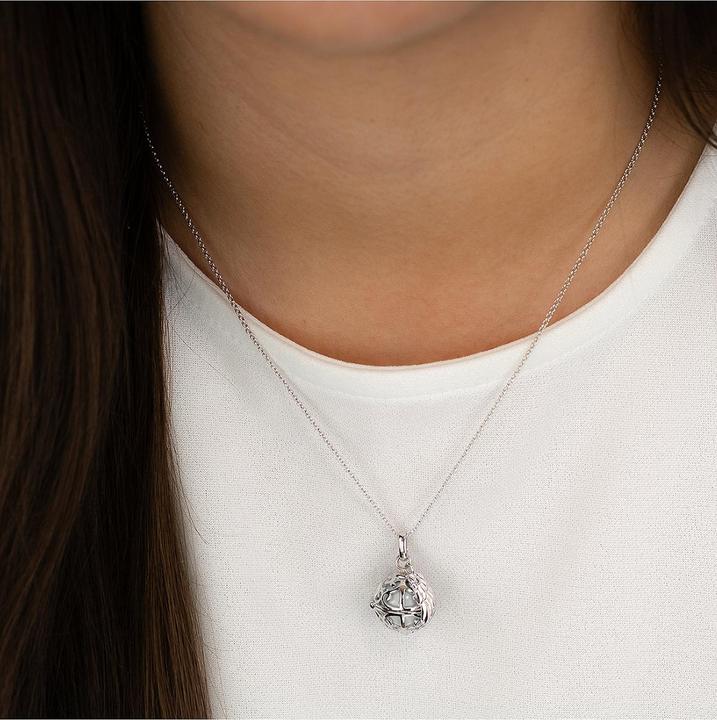 Immagine prodotto Engelsrufer Collana Angelcaller con palla canterina e ali in argento (Ottone, Argento 925, 45 cm)