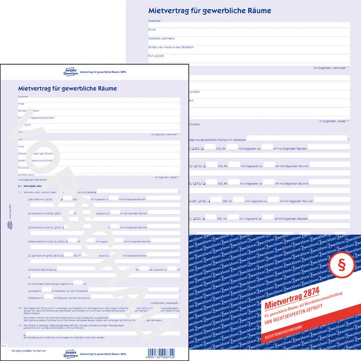 Produktbild Avery Mietvertrag für gewerbliche Räume (3 x)