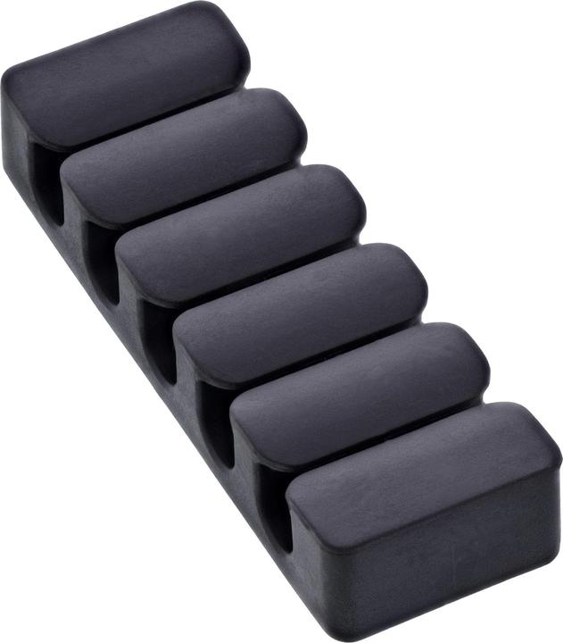 Actual product image InLine 5er Pack ® Kabelclip, 5-fach, selbstklebend, schwarz