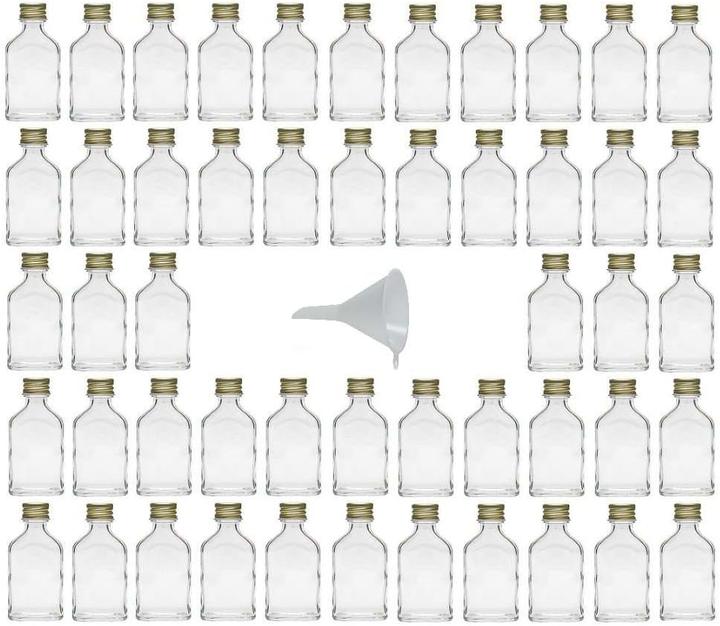 Actual product image Viva Haushaltswaren 50 Stück Mini-Glasflaschen mit Schraubverschluss (50 pcs., 0.02 l)