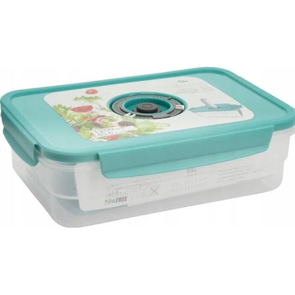 Excellent Houseware Szklany pojemnik do przechowywania żywności, z pokrywką, Portapranzo, Trasparente