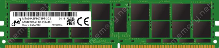 Productafbeelding Micron RAM D4 3200 64GB ECC R-lade (1 x 64GB, 3200 MHz, DDR4 RAM, DIMM 288 pin)