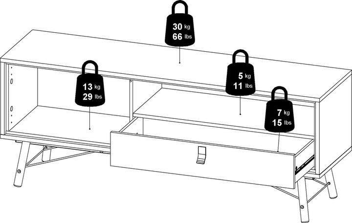 Immagine prodotto Tvilum Ry (150.30 x 40.10 x 59.60 cm)