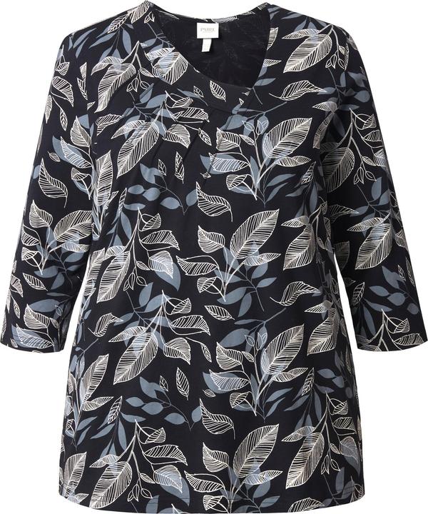 Produktbild Ulla Popken Shirt, Blätter, V-Ausschnitt, 3/4-Arm (58)