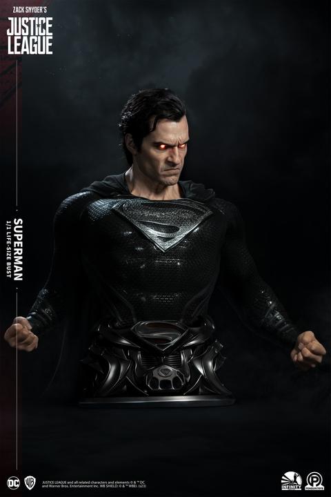 Actual product image Infinity Studios Snyder's Justice League "Superman - Black Version" 1/1 Lifesize Bust