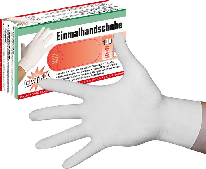 Actual product image Kerbl Gloves latex size L lightly powdered,VE:100St. (L)