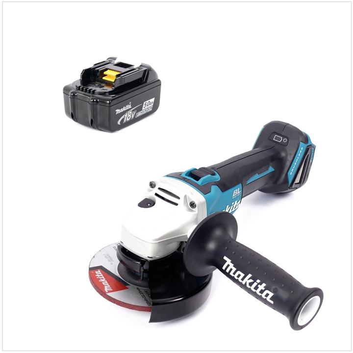 Actual product image Makita DGA 504 T1 18 V Li-Ion Cordless Angle Grinder 125 mm Brushless + 1 x Battery BL 1850 5,0 Ah - (125 mm)