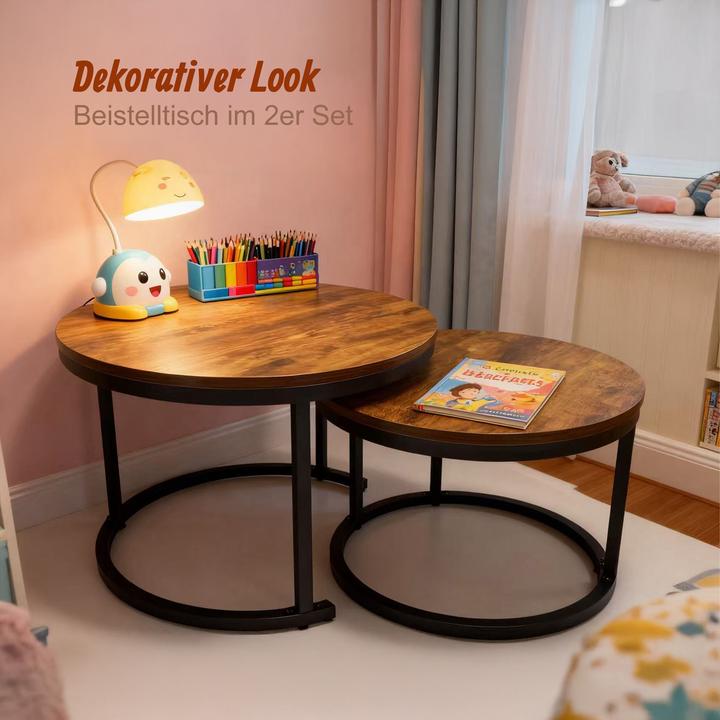 Produktbild Relaxdays 2-tlg. Satztisch-Set (70 x 70 x 45 cm)