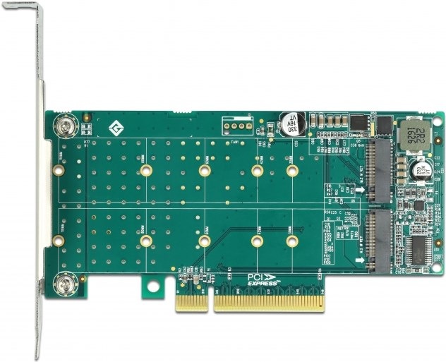 Actual product image Delock PCI Express x8 Card to 2 x internal NVMe M.2 Key M