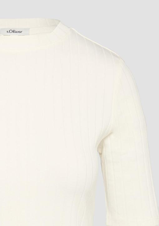 Produktbild S.Oliver T-Shirt T-Shirt aus Jersey mit Rippstruktur im Slim Fit (44)