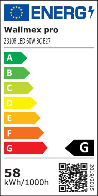 Etichetta energetica Walimex pro LED 60W Octagon (Riflettore ad ombrello, 65 cm)