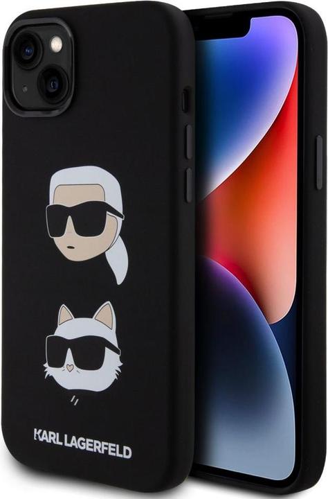 Produktbild Karl Lagerfeld KLHCP15MSDHKCNK iPhone 15 Plus 6.7" czarny/black Silicone Karl&Choupette Head (Apple iPhone 15 Plus)