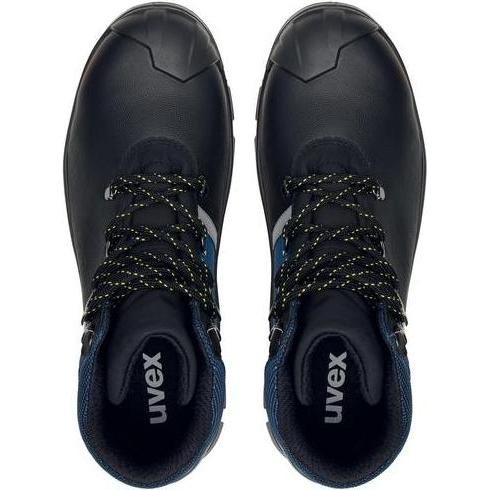 Thumbnail - Uvex Safety, Sicherheitsschuhe, 6513345 Sicherheitsstiefel S3 Schuhgrösse (EU): 45 Schwarz, Blau 1 Paar (S3, 45)