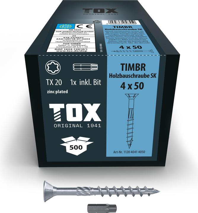 Image du produit Tox TIMBR 4,0 x 50 SK (500 pcs.) (500 Vis par pièce)