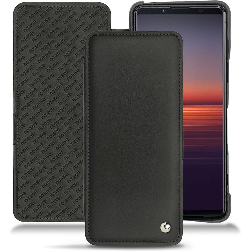 Noreve Lederschutzhülle horizontal (Sony Xperia 5 II), Smartphone Hülle, Schwarz