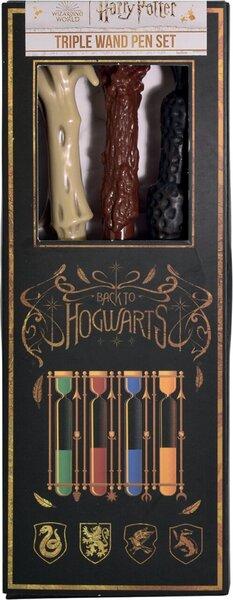 Blue Sky Harry Potter: Hogwarts Crest Wand Pen 3-Pack (Mehrfarbig, 3 x)