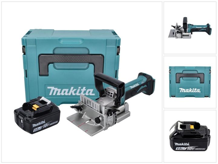 Actual product image Makita DPJ 180 T1J Battery grooving cutter 18 V 100 mm + 1x battery 5,0 Ah + Makpac - without charger