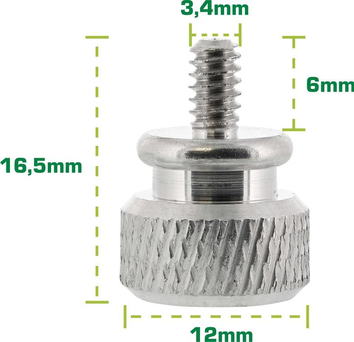 Actual product image Aquatuning Thumbscrews housing silver bigpack (10 pieces)