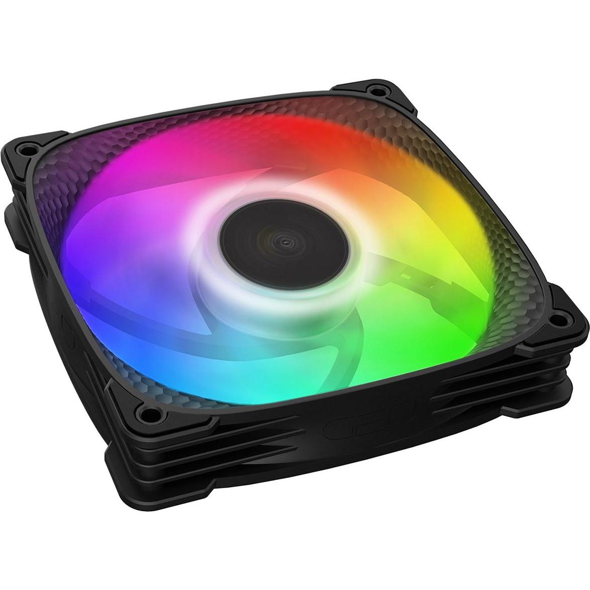 Geometric Future Squama 2505B RGB Lüfter - 120 mm, schwarz (120 mm, 1 x), PC Lüfter, Schwarz