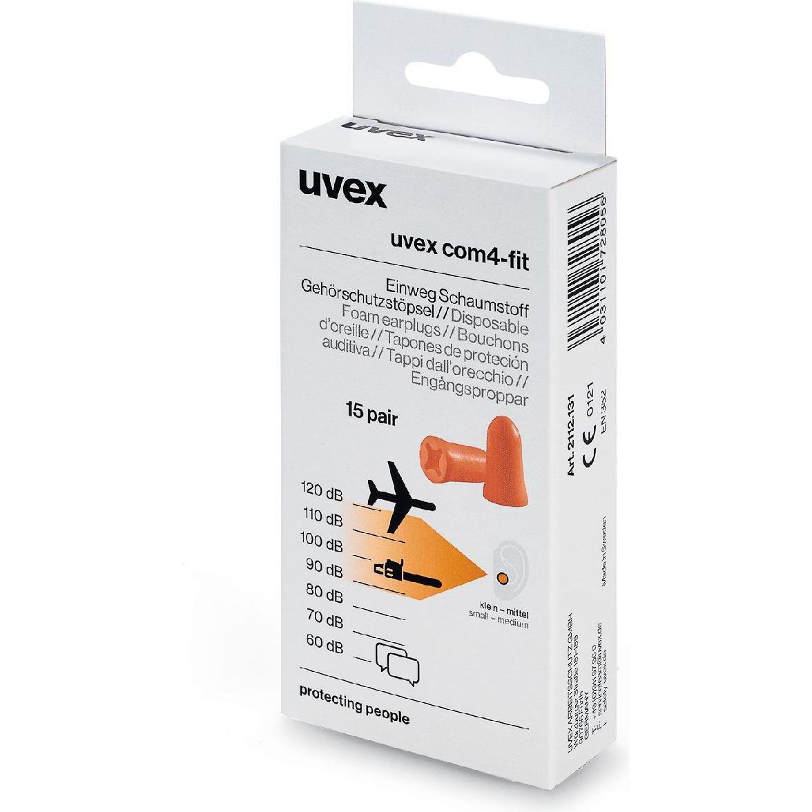 Thumbnail - Uvex Safety, Gehörschutz, com4fit Gehörschutzstöpsel (15 x)