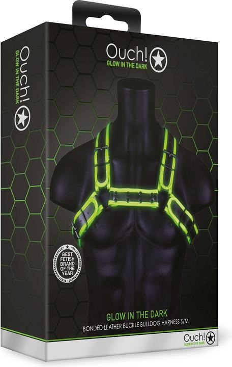 Produktbild Ouch! Buckle Bulldog Harness - Glow in the Dark