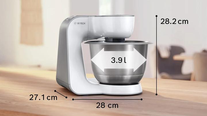 Image du produit Bosch Hausgeräte Série 4, Robot de cuisine, MUM 5, 1000 W, blanc, argent, MUM58210 (1000 W)