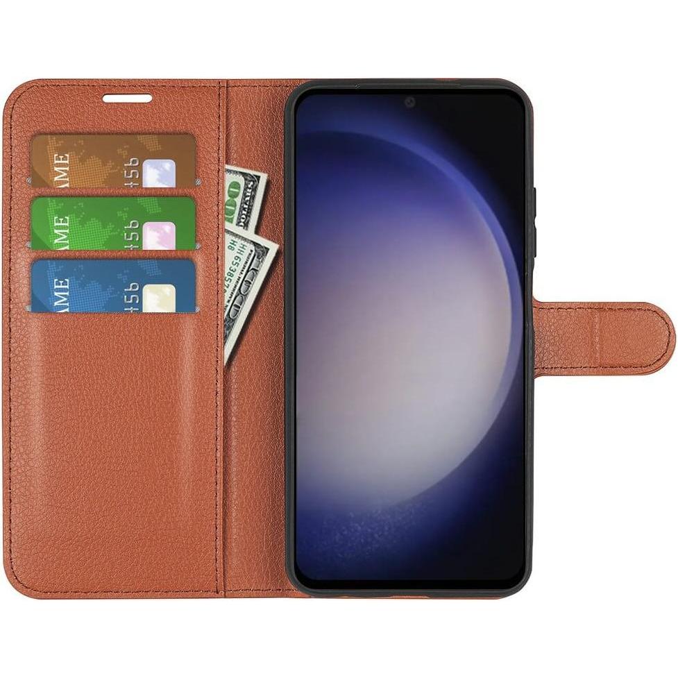 Thumbnail - Cover-Discount Leder Etui Hülle braun (Samsung Galaxy S24+), Smartphone Hülle, Braun