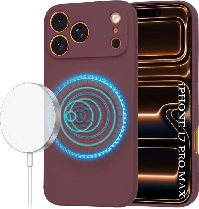 Techsuit - SoftFlex MagSafe - iPhone 17 Pro Max - Plum Red (Apple iPhone 17 Pro Max)
