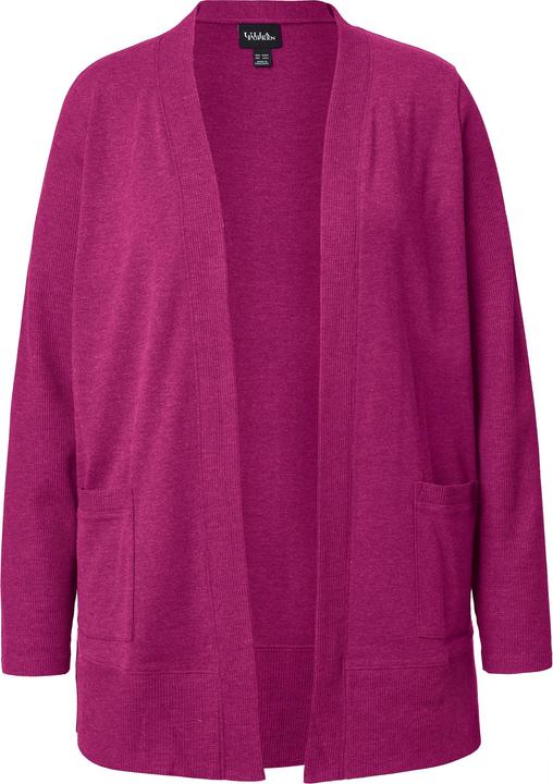 Produktbild Ulla Popken Sweatjacke, Waffelstruktur, offene Form, Langarm (58)