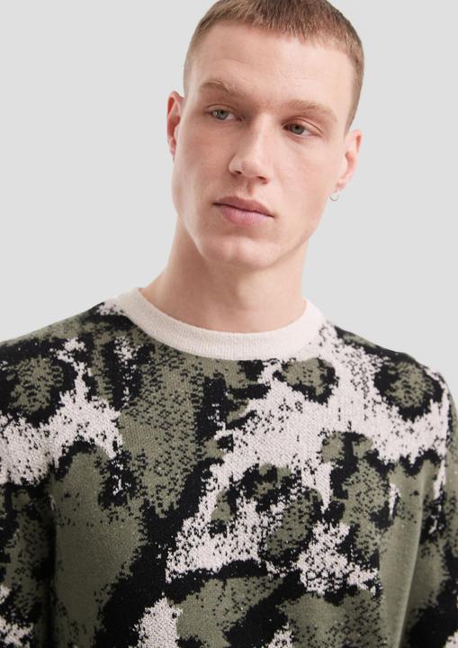 Produktbild s.Oliver Strickpullover Pullover mit Camouflagemuster (XL)