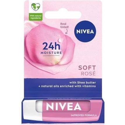 NIVEA, Rouge à lèvres + gloss, Rouge à lèvres nourrissant Soft Rose 4.8g