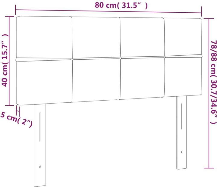 Actual product image VidaXL Ryanne (80 x 5 x 78/88 cm)