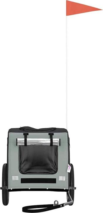 Actual product image vidaXL Bicycle trailer dogs grey and black Oxford fabric and iron