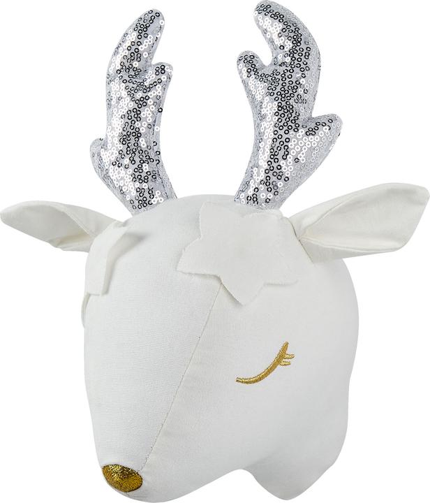 Image du produit Beliani Décoration murale Tête de doudou Chevreuil Blanc SUZY